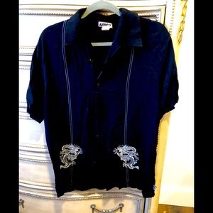 Shirt -button down collar  dragon dress shirt